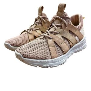 OTBT Unison Pink Sneakers Womens Sz 7 Tennis Shoes Comfycore Casual Knit Leather